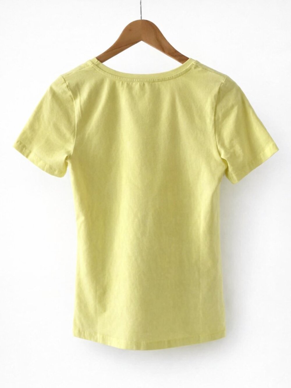 Dolcezza Yellow Scoop Neck Cotton Tee • Summer Essential • XS NWT - Picture 8 of 9